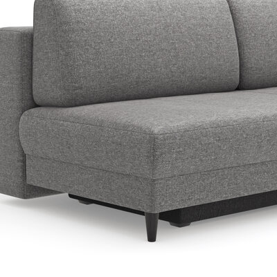 Schlafsofa Salema - 3-Sitzer mit Schlaffunktion (Liegefläche ca. 150x200 cm), Stoff, Graphit