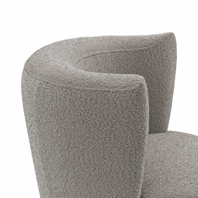 Sessel Cativa -  drehbar, Stoff, Graubeige