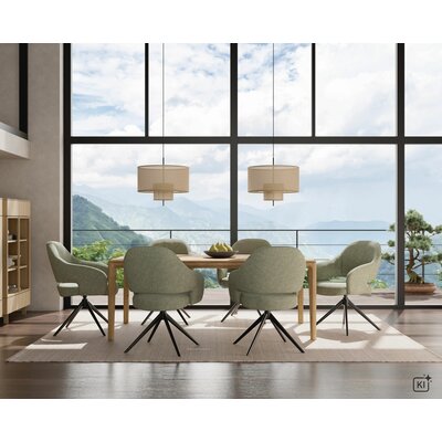 Esstisch Arialto - LB ca. 220x100 cm, ausziehbar, Asteiche massiv, Milk