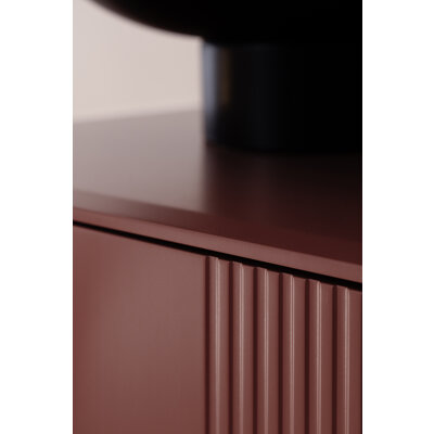Highboard Colore - mit Beleuchtung, BHT ca. 90x144x45 cm, Lack, Samtbeere