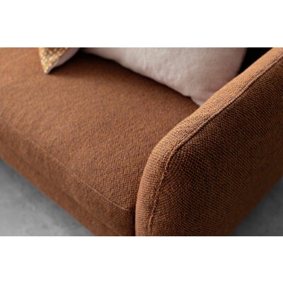 Ecksofa Enna - Longchair Links mit 1,75-Sitzer, inkl. motorischer Relaxfunktion, Stoff, Terracotta
