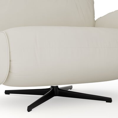 Loungesessel Lovere - Leder, Offwhite, Armlehne rechts