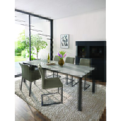 Esstisch Cambre - LB ca. 160x90 cm, Keramik, Grau