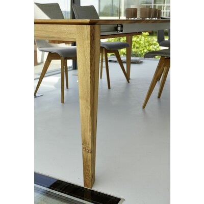 Esstisch 3400 - ausziehbar, LB ca. 200x100 cm, Asteiche massiv, Geölt, Gedrehter Fuss