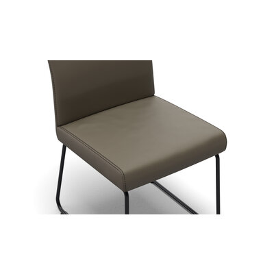 Polsterstuhl Carmelo - Leder, Olive