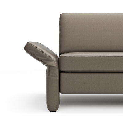 Sofa Arima N - 2-Sitzer, Leder, Graubraun