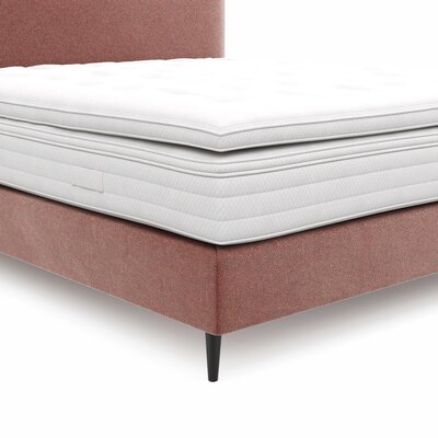 Boxspringbett Navelli 1 - Liegefläche ca. 180x200 cm, Stoff, Rot