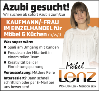 Kaufmann/-frau im Einzelhandel für Möbel & Küchen (m/w/d)