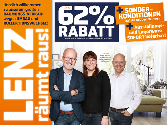 LENZ räumt raus! Bis zu 62% RABATT