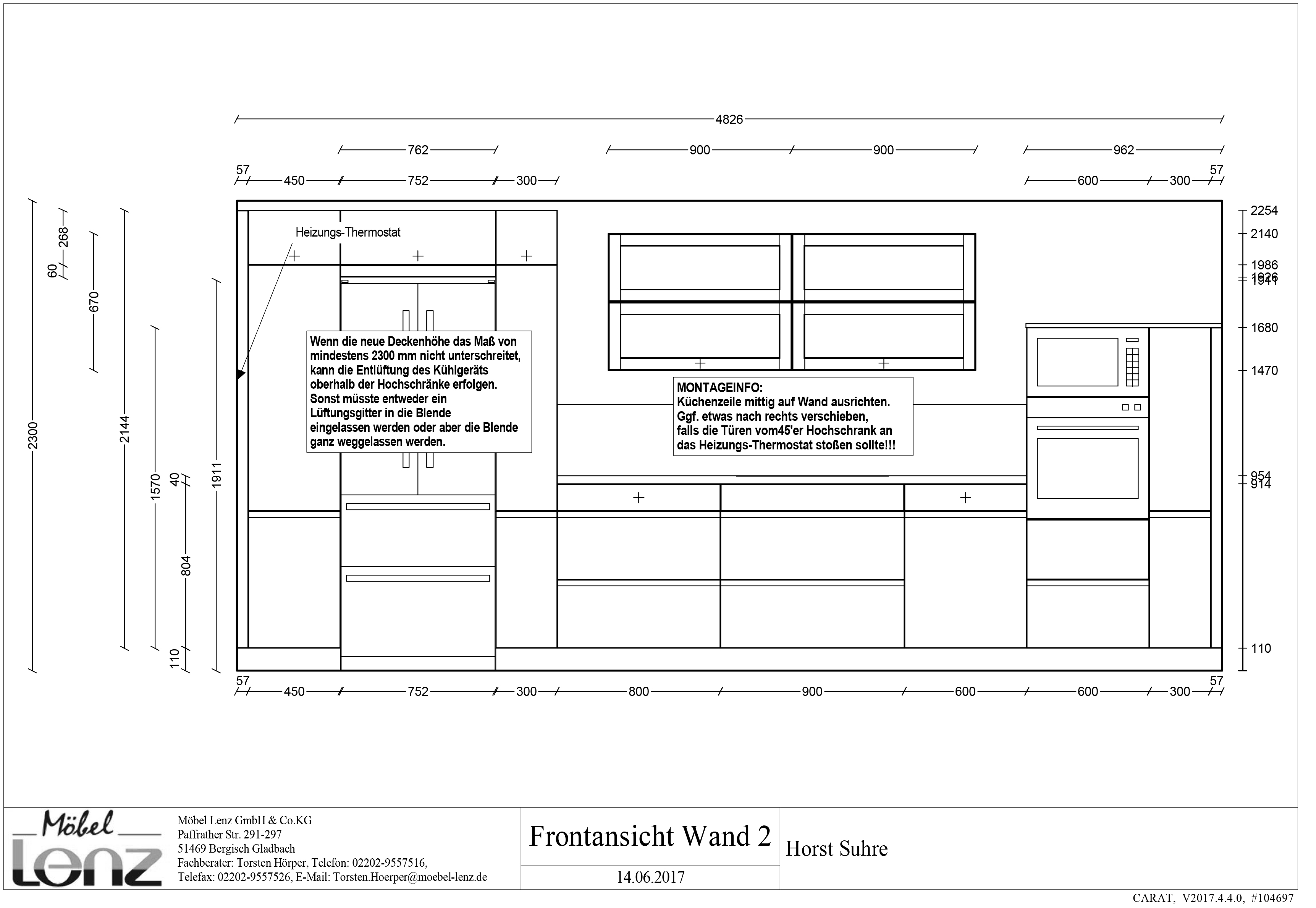 Frontansicht der Küche von Familie Suhre